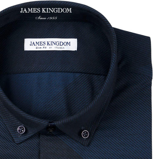 jameskingdom占姆士长袖衬衫中青年时尚商务混纺衬衣BA181M28641 商品图3