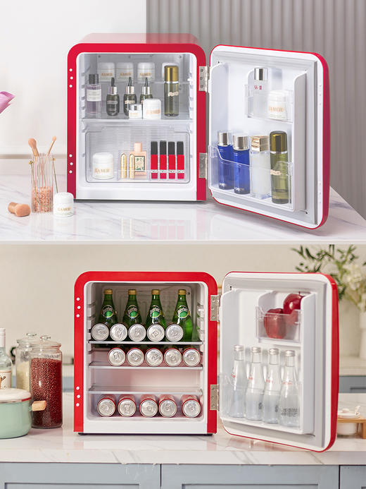 HCK哈士奇 BC-46COC 化妆品冰箱复古小型迷你护肤面膜美容美妆 商品图3