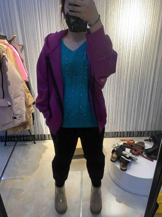 胖胖堂2022春爆款 超洋气百搭潮牌运动休闲帽衫外套2808 商品图8