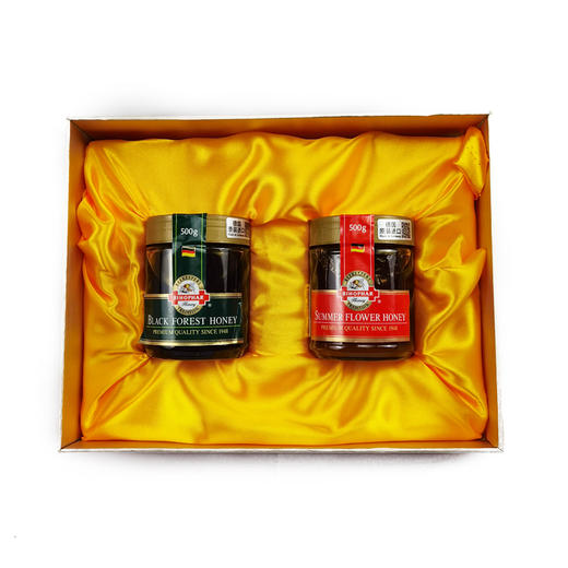 德国碧欧坊天然蜂蜜礼盒1000g/032754 黑森林500g&夏花多花种蜂蜜500g 大自然的馈赠 商品图1