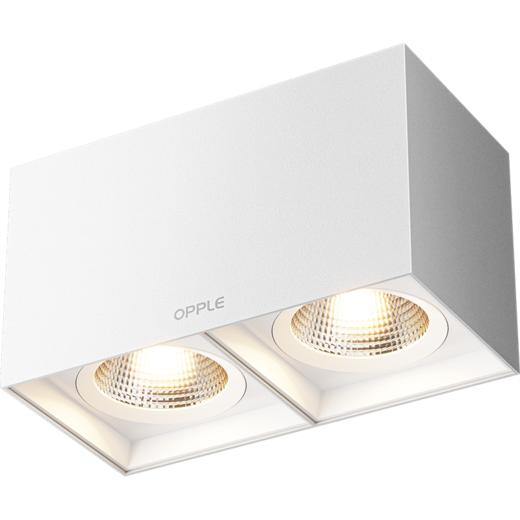 欧普 灵众 明装双头射灯双头防眩格栅灯 商品图5