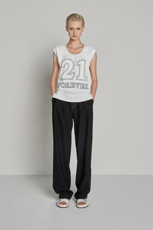 数字直身运动风背心 商品图0