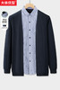【新款DDA】大依优型大码假两件衬衫男士条纹翻领长袖商务休闲上衣加肥加大胖子 商品缩略图5