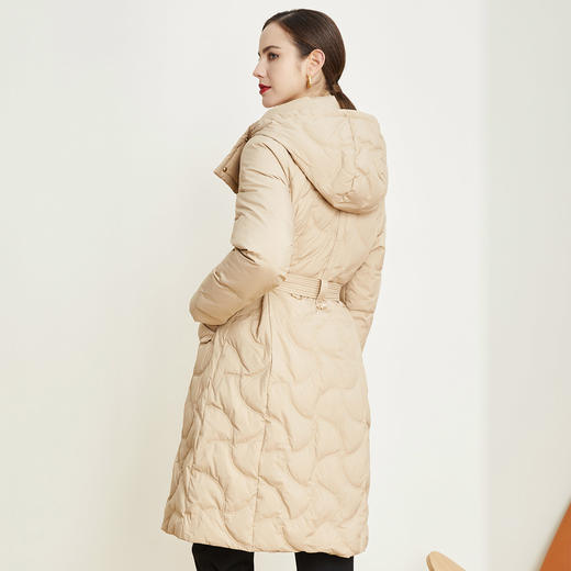 LR024斯尔丽瑟俪2021年冬上新压花别致中长款羽绒服款 商品图1