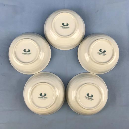 日本UTSUWA-KOBO蓝格小碗 5枚装 原盒保留 实物见视频 商品图2