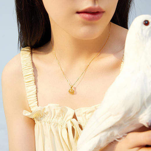 周六福黄金吊坠女足金计价5G金木星星球挂坠抖音同款硬金官方正品 商品图3