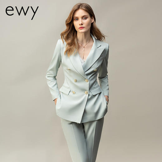 西装套装女职业正装高级感浅绿色通勤西服上班工作服气质女神范 商品图1