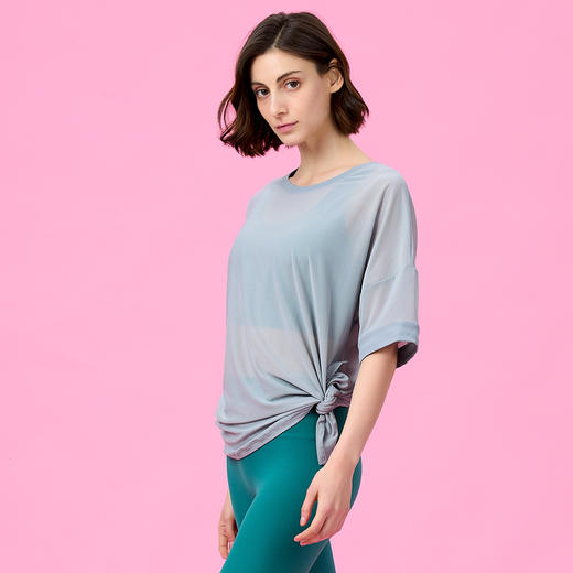 《5送1 12送3》哈瓦塔外搭宽松休闲瑜伽服长短罩衫女士跑步运动上衣 商品图5