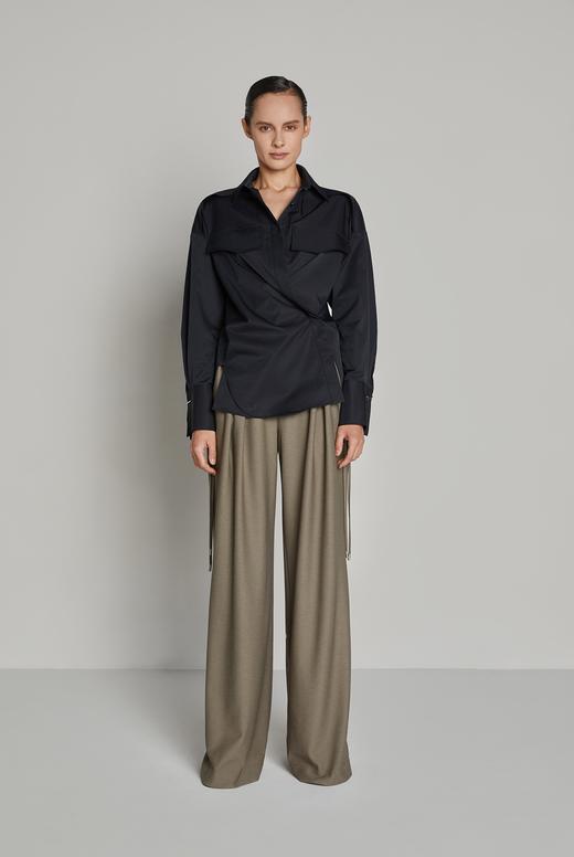 肩部浮水双胸兜衬衫 商品图1