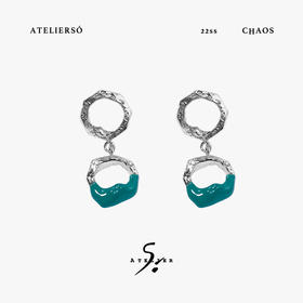 22SS CHAOS ｜巴别塔   螺母系列 - 双螺母滴胶耳环