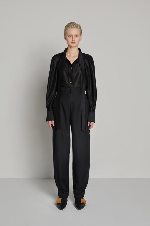 插肩袖飘带领衬衫 商品图0