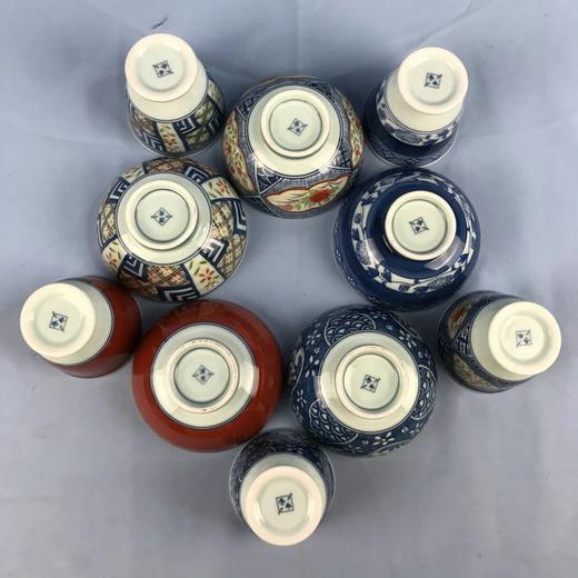 日本有田烧五色五花杯碗套组 5套装 原盒保留 实物见视频 商品图2