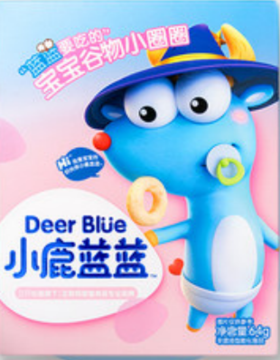 小鹿蓝蓝  膨化_宝宝谷物小圈圈/混合谷物/64g