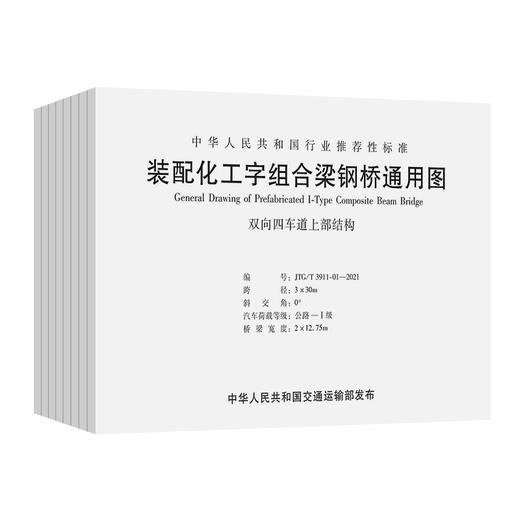 装配化工字组合梁钢桥通用图（JTG/T 3911—2021） 商品图0