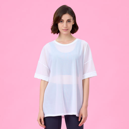 《5送1 12送3》哈瓦塔外搭宽松休闲瑜伽服长短罩衫女士跑步运动上衣 商品图3