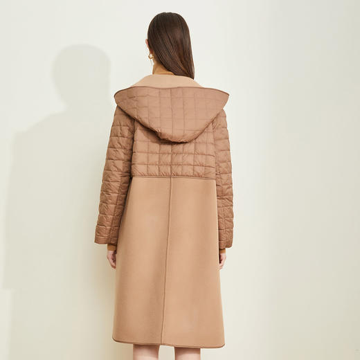 LR001斯尔丽瑟俪2021年冬上新时尚洋气两面穿拼接中长款羽绒服 商品图1