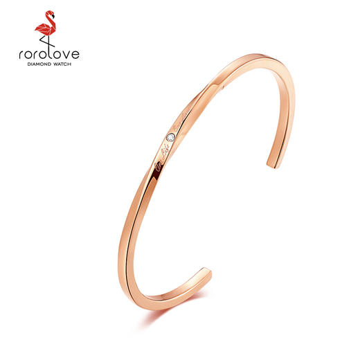 【ROROLOVE】 合金手镯 个性螺旋形状手镯（内径58mm） 商品图1
