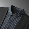 【新款DDA】大依优型大码假两件衬衫男士条纹翻领长袖商务休闲上衣加肥加大胖子 商品缩略图2