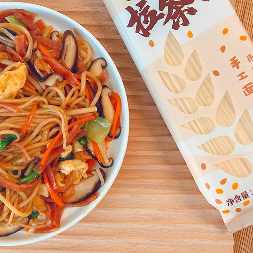 豆逸谷新疆拉条子 麦芯无盐挂面手工面400g*2袋 商品图1