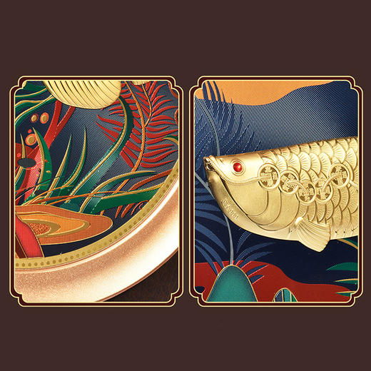 河南中钱 999足金摆件   招财龙鱼 商品图2