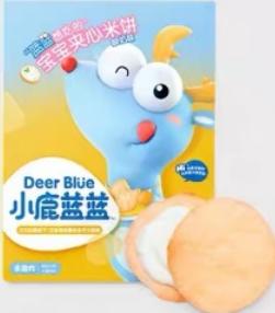 小鹿蓝蓝  膨化_宝宝夹心米饼/梨汁蛋黄味/45g 商品图0