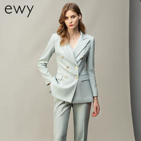 西装套装女职业正装高级感浅绿色通勤西服上班工作服气质女神范