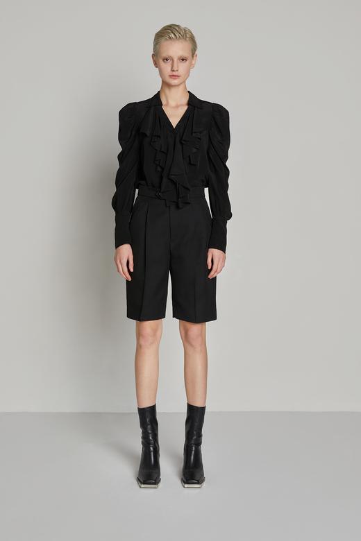 一粒扣起梗短西裤 商品图1