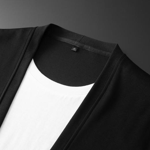 【新款DDA】大依优型大码男士舒适圆领开衫假两件加肥加大T恤长袖商务休闲 商品图2