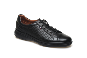 豪麟名鞋奥莱都彭男鞋牛皮革休闲鞋E31181127黑色  原价3260元