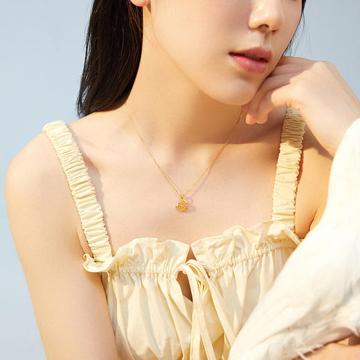 周六福黄金吊坠女足金计价5G金木星星球挂坠抖音同款硬金官方正品 商品图4