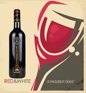 美丽市场超市-白诗南-巨轮红葡萄酒750ml（6支装）