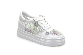 豪麟名鞋奥莱迪嘉女装牛皮革/网时尚休闲鞋DJXXO21WX211白色  原价1660元