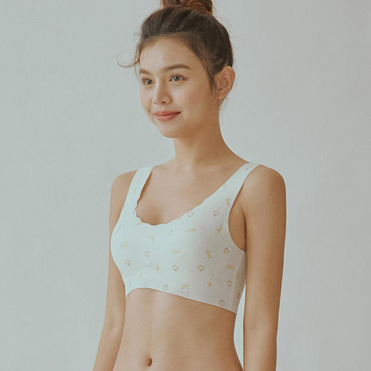 都市丽人内衣少女三步优选薄泳布无钢圈3/4杯针织内衣LB26F1 商品图1