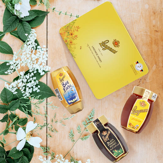 德国琅尼斯蜂蜜金装礼盒750g/022829 黑蜂蜜百花蜜洋槐蜂蜜组合装礼盒送礼送人 商品图2