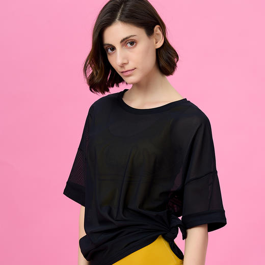 《5送1 12送3》哈瓦塔外搭宽松休闲瑜伽服长短罩衫女士跑步运动上衣 商品图4