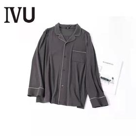 安莉芳旗下IVU新品男长袖睡衣上装撞色翻领开襟家居服UL00079