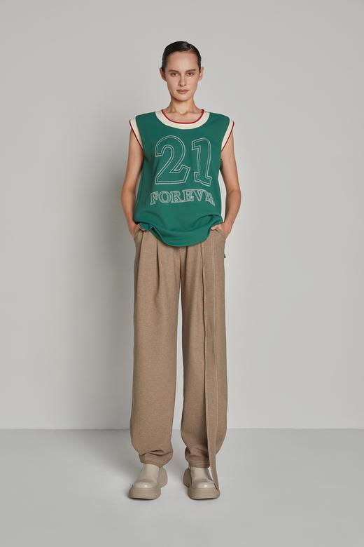 数字直身运动风背心 商品图0