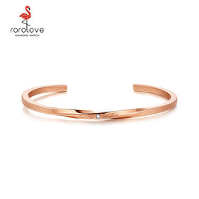 【ROROLOVE】 合金手镯 个性螺旋形状手镯（内径58mm）