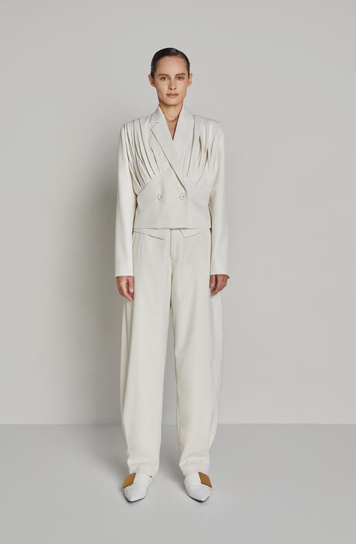 多层次褶皱短款西服 商品图1