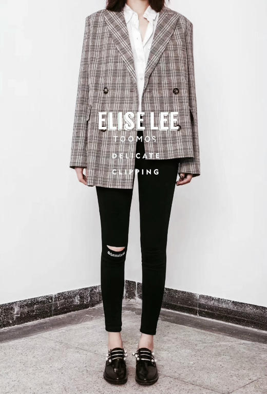 TOOMOS刺绣弹力裤子牛仔款[福利品] 商品图1