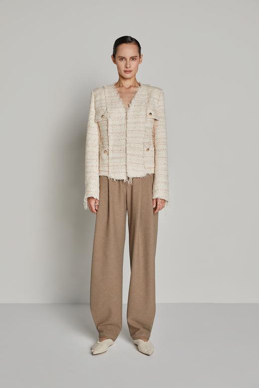 V领多层兜短外套 商品图0