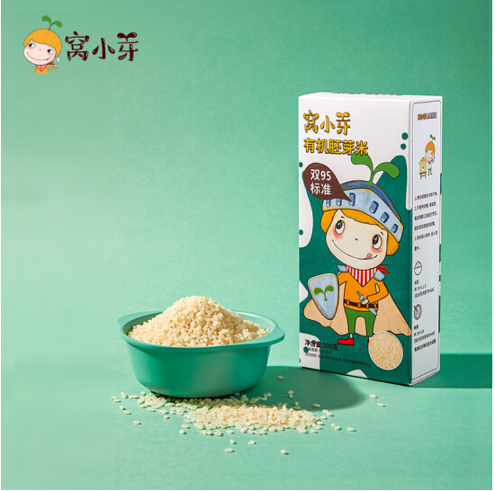 窝小芽有机胚芽米（500克米砖）