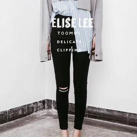 TOOMOS刺绣弹力裤子牛仔款[福利品]