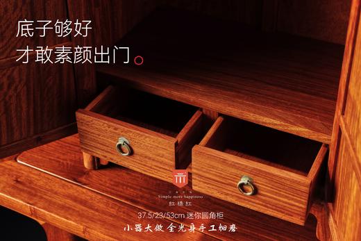 红桥红  家具严选  缅甸花梨（大果紫檀）【53 缅花全独板 小号 圆角柜】 商品图3