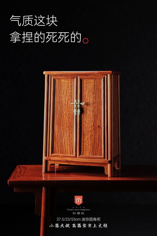 红桥红  家具严选  缅甸花梨（大果紫檀）【53 缅花全独板 小号 圆角柜】 商品图1
