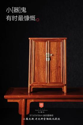 红桥红  家具严选  缅甸花梨（大果紫檀）【53 缅花全独板 小号 圆角柜】