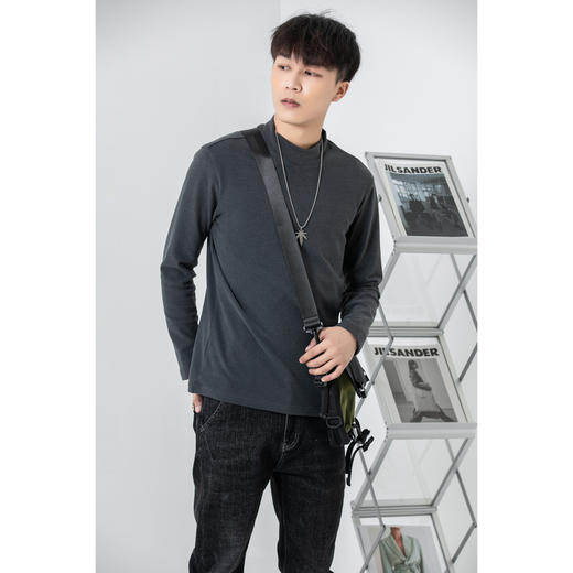 HX 冬季中领长袖T恤S102140010401/402/403/404/405 商品图0