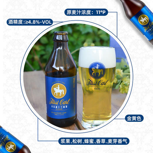 德国皇家精酿皮尔森啤酒卡尔爵士fuerstcarl兰城堡250ml*12瓶 商品图3