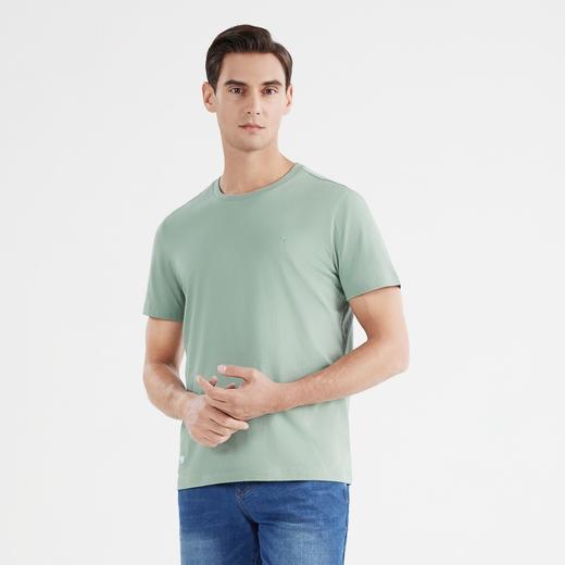 柒牌短袖t恤男纯棉圆领体恤夏季薄款套头弹力打底衣 122T71580 商品图3