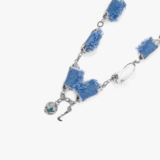 22SS CHAOS ｜巴别塔     牛仔系列 -牛仔蓝珠珠项链 商品图1